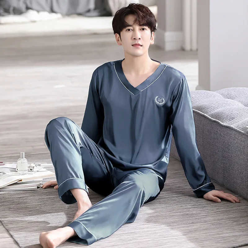 Huggy Kissy Pajama Set Men's Dusty Blue-3