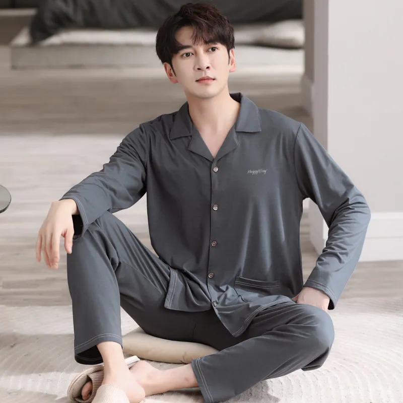 Huggy Kissy Pajama Set Men's Pencil Gray-2