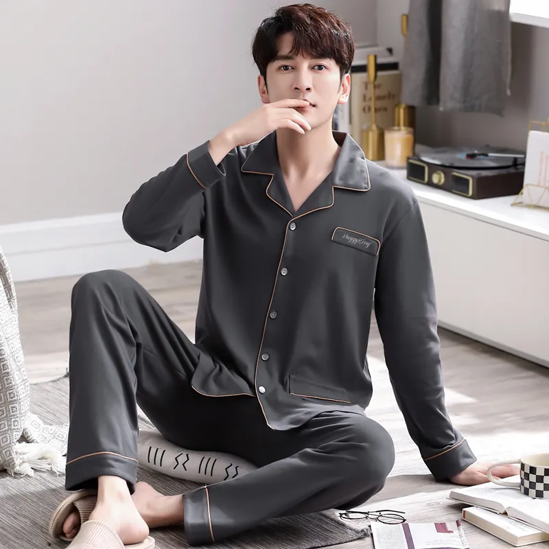 Huggy Kissy Pajama Set Men's Pencil Gray-1