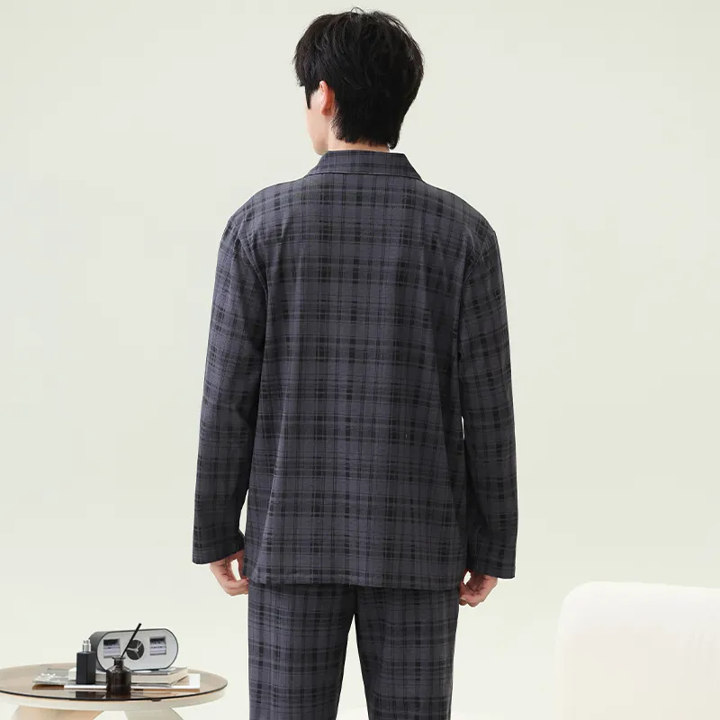 Huggy Kissy Pajama Set Men's Dark Gray-5