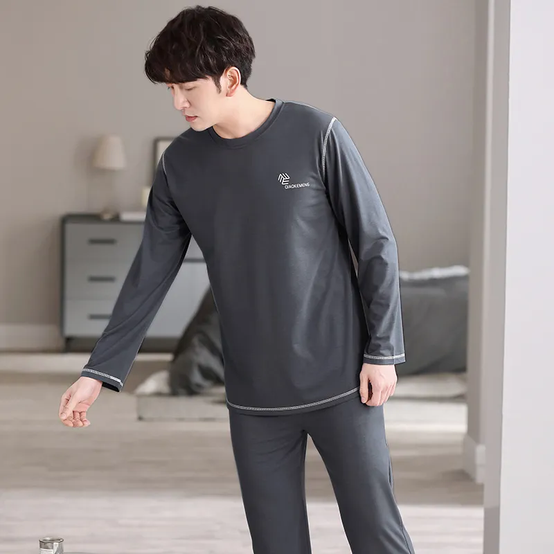 Huggy Kissy Pajama Set Men's Pencil Gray-4