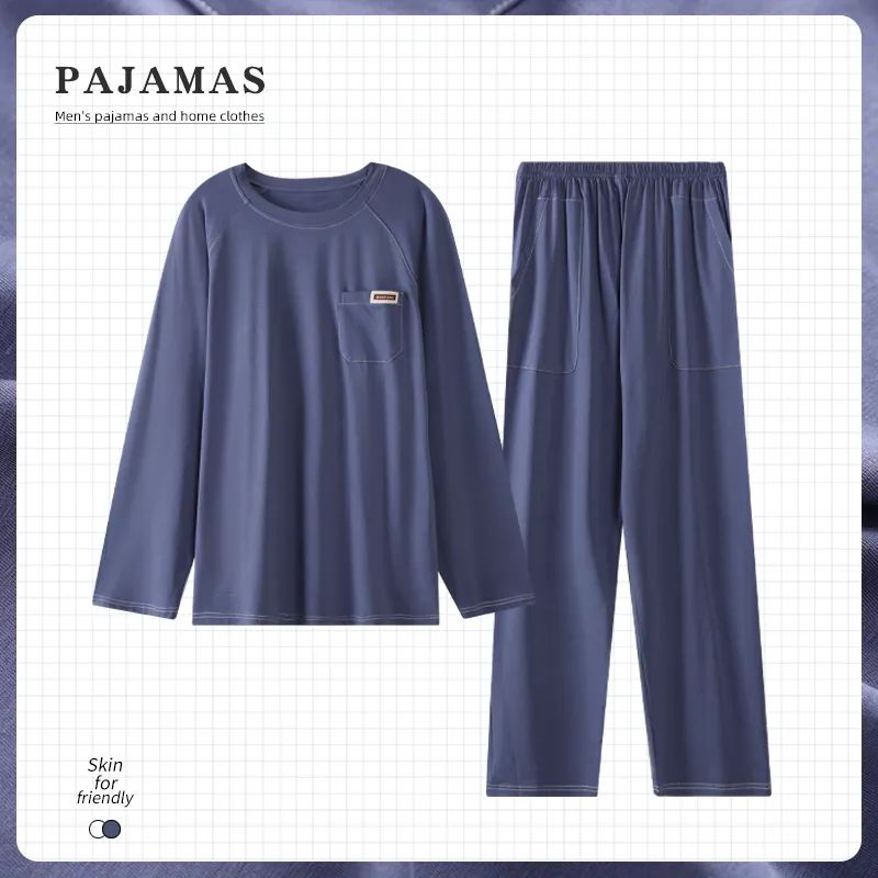 Huggy Kissy Pajama Set Men's Indigo-1