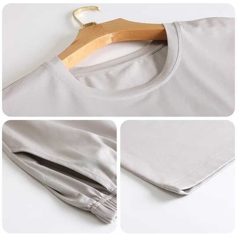 Huggy Kissy Pajama Set Men's Light Gray-3