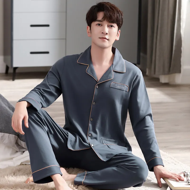 Huggy Kissy Pajama Set Men's Pencil Gray-3