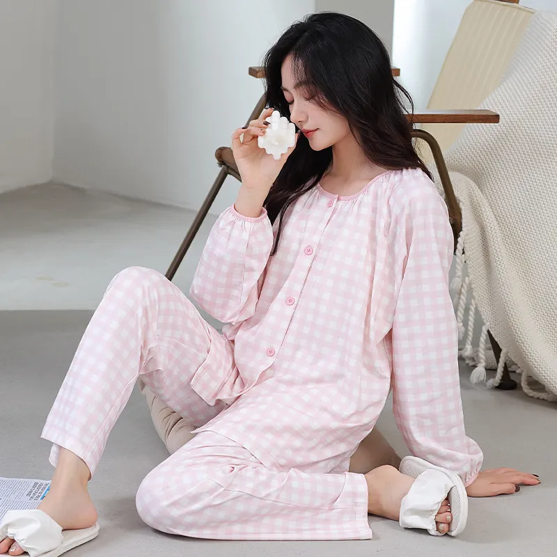 Huggy Kissy Pajama Set Women's Light Pink-4