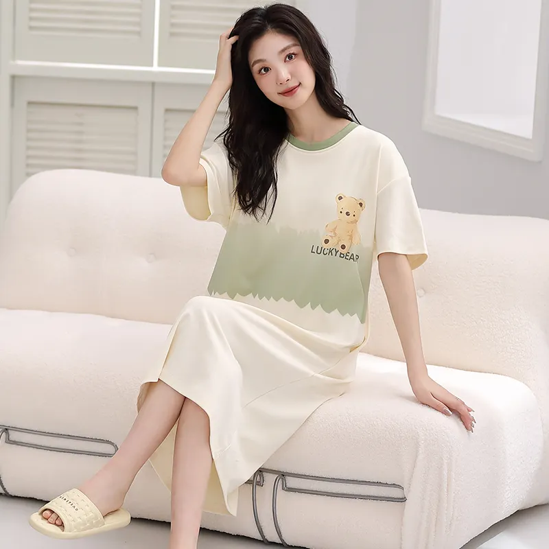 Huggy Kissy Nightgown Women's Apricot-3