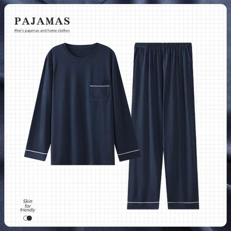 Huggy Kissy Pajama Set Men's Indigo-1