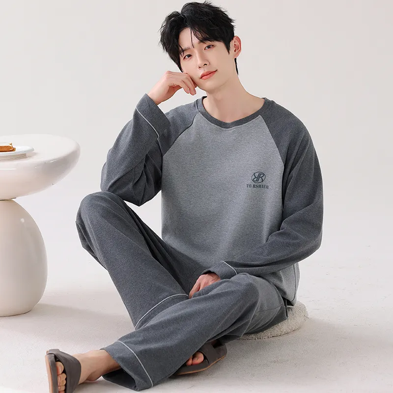 Huggy Kissy Pajama Set Men's Heather Gray-1