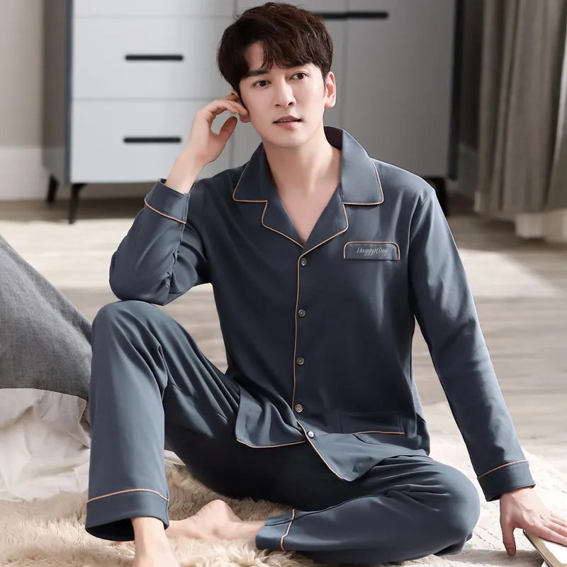 Huggy Kissy Pajama Set Men's Pencil Gray-1