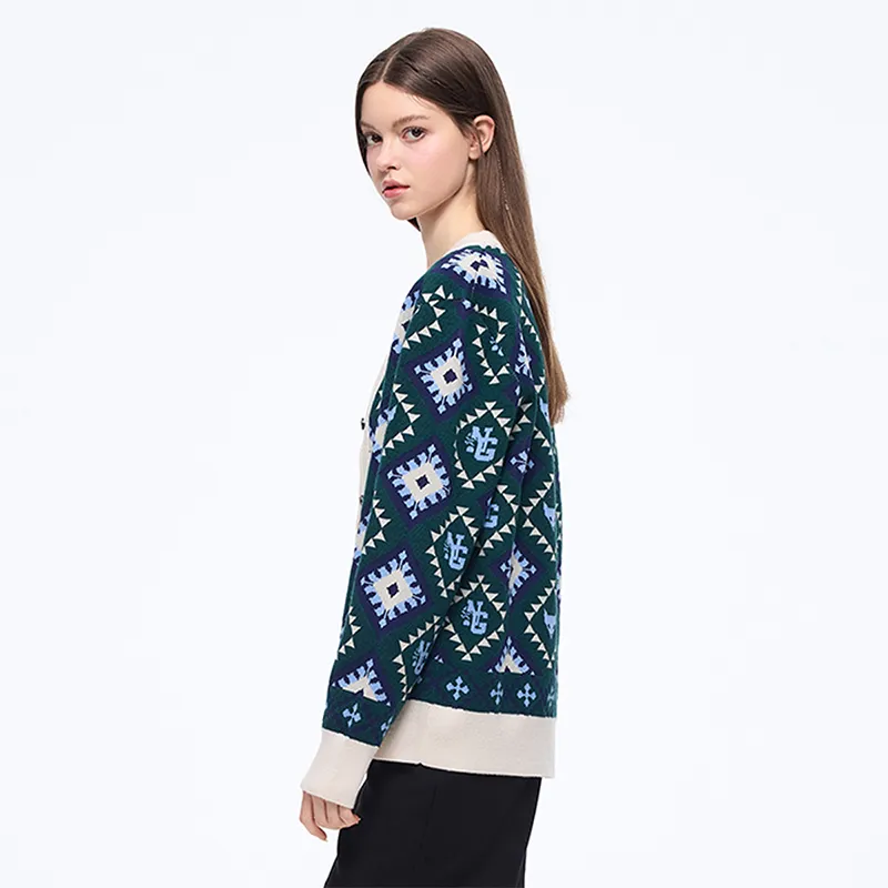 NAVIGARE Knitwear Women's Pine Forest Green/Blue-4