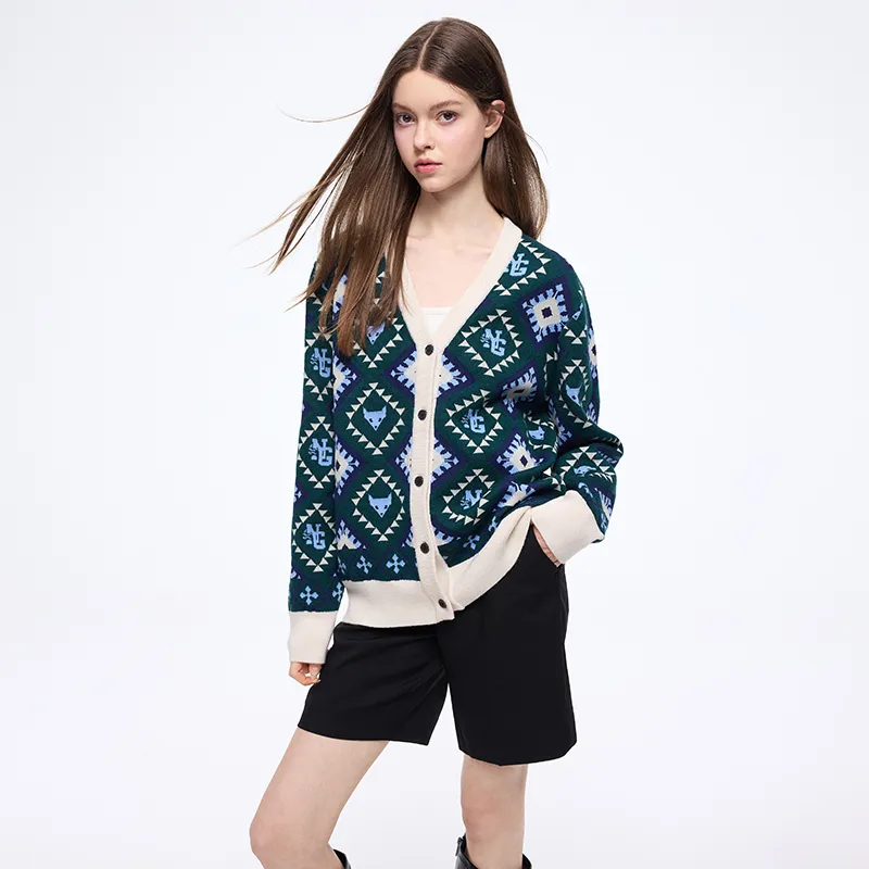 NAVIGARE Knitwear Women's Pine Forest Green/Blue-2