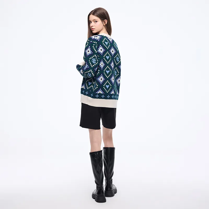 NAVIGARE Knitwear Women's Pine Forest Green/Blue-5