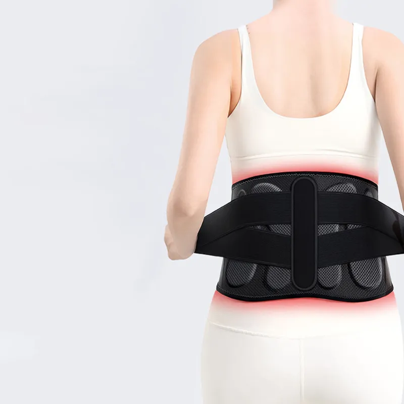 ZEAMO Back Support Braces Thermal Protective Rehabilitation Compression Breathable Black Unisex-5