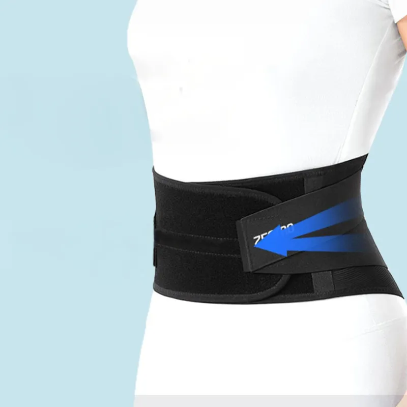 ZEAMO Back Support Braces Breathable Warm Protective Rehabilitation Compression Black Unisex-2