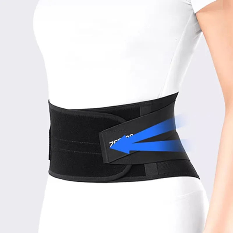 ZEAMO Back Support Braces Thermal Protective Rehabilitation Compression Breathable Black Unisex-1