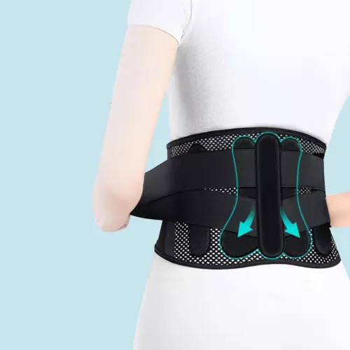 ZEAMO Back Support Braces Breathable Warm Protective Rehabilitation Compression Black Unisex
