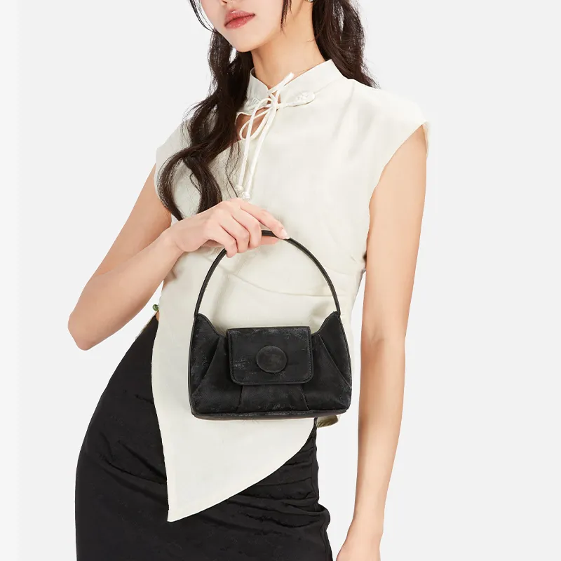 ONE TIME Synthetic Leather Shoulder Bag, Crossbody Bag, Handbag Women's Silver Gray/Black-10