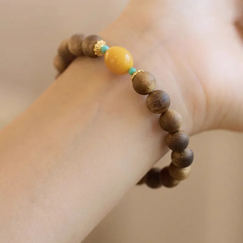 Seven Little Craftsmen Agarwood Bracelets Unisex-1