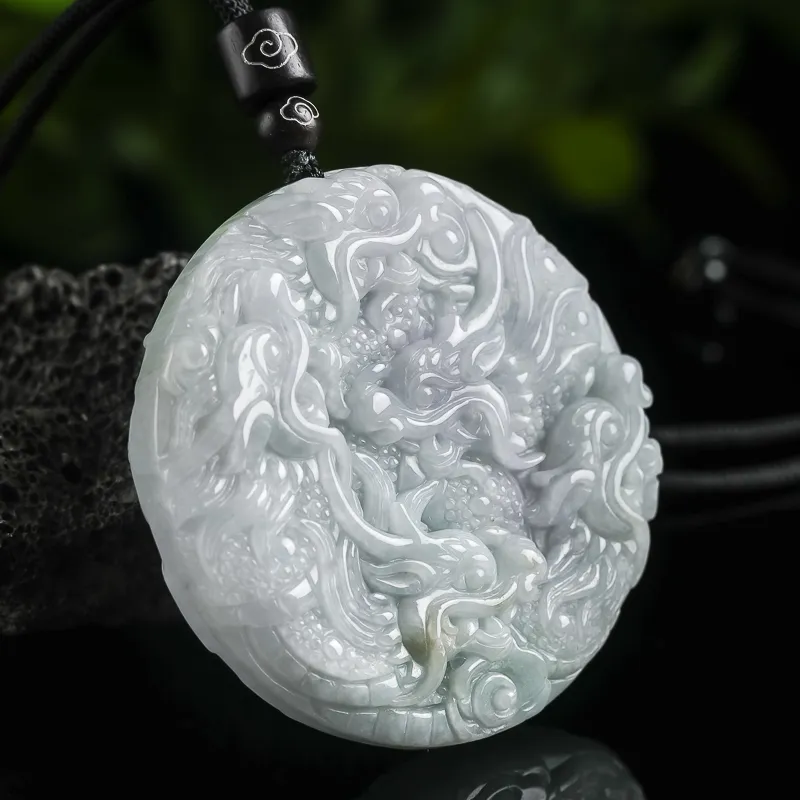 Seven Little Craftsmen Bean Type Jadeite Pendants Unisex-4