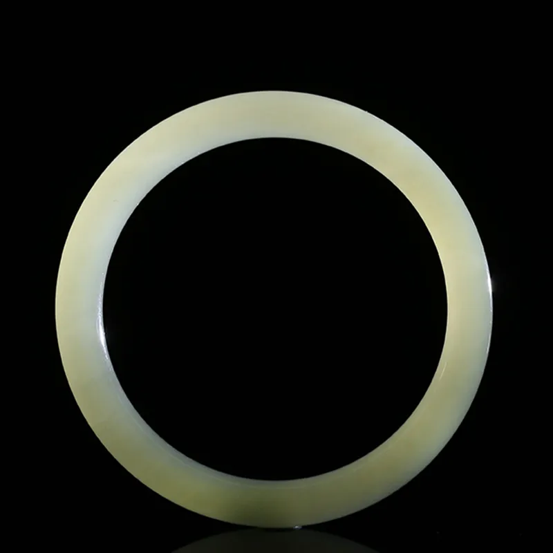 Seven Little Craftsmen Hetian Jade Bangles Pale Greenish-White Jade Women's-5