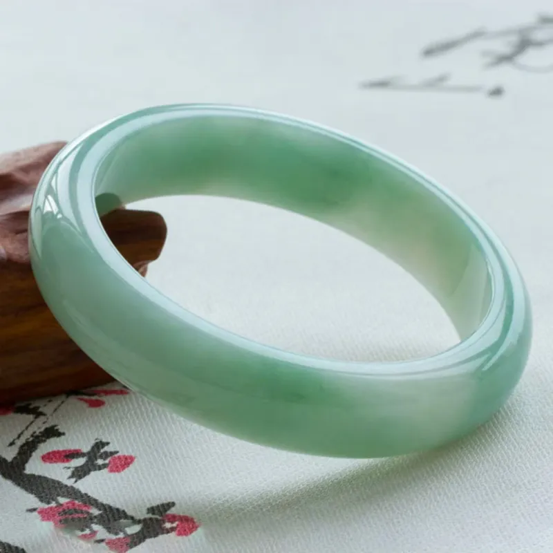 Seven Little Craftsmen Bean Type Jadeite Bangles Women's-2