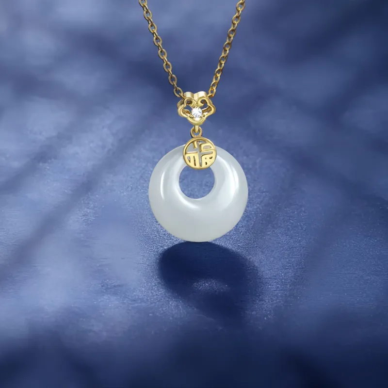 Seven Little Craftsmen Chalcedony Jade Necklaces Women's-2