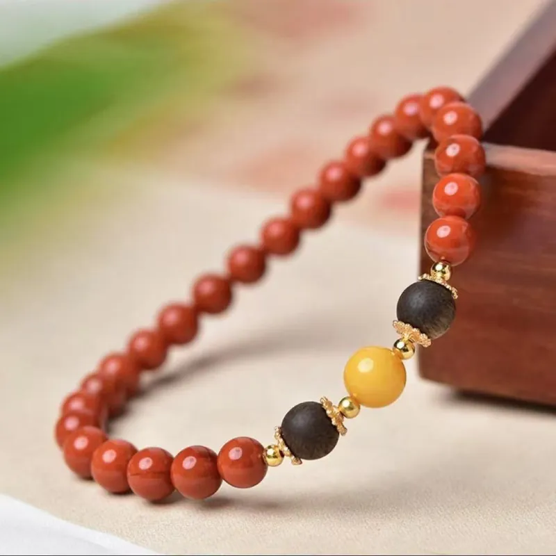 Seven Little Craftsmen Southern Red Agate Bracelets Unisex-3