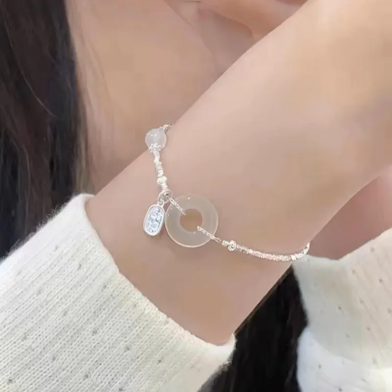 Seven Little Craftsmen Chalcedony Jade Bracelets Women's-3