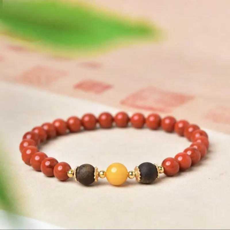 Seven Little Craftsmen Southern Red Agate Bracelets Unisex-2