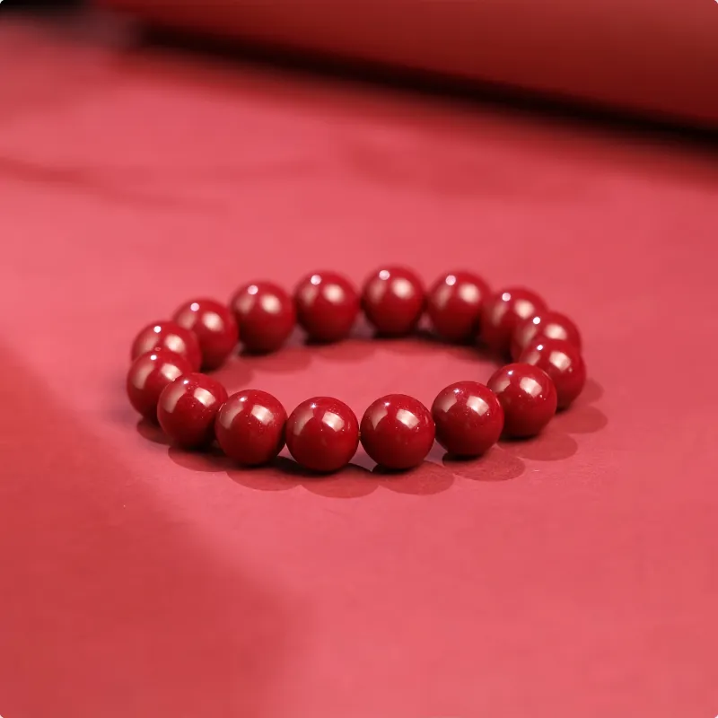 Seven Little Craftsmen Reconstructed Cinnabar Bracelets Unisex-1