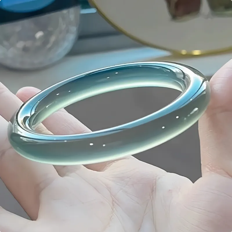 Seven Little Craftsmen Chalcedony Jade Bangles Women's-2