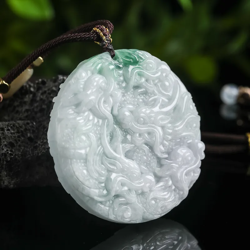 Seven Little Craftsmen Bean Type Jadeite Pendants Unisex-1