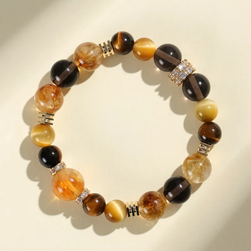Seven Little Craftsmen Tiger's Eye Stone Bracelets Unisex-2