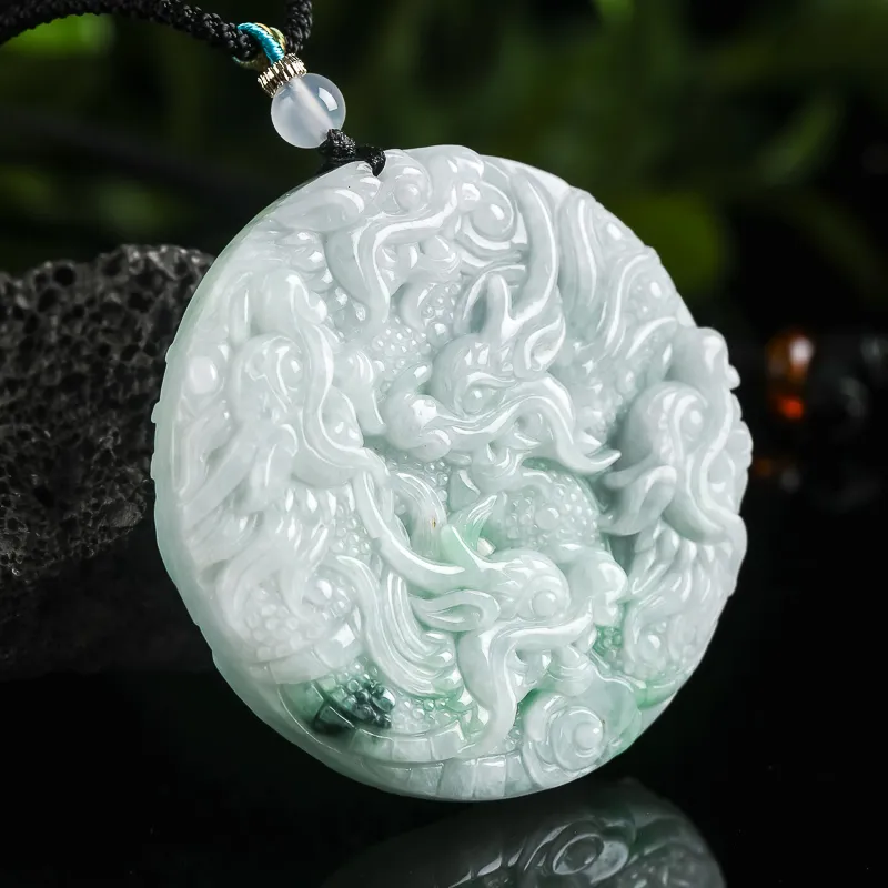 Seven Little Craftsmen Bean Type Jadeite Pendants Unisex-8