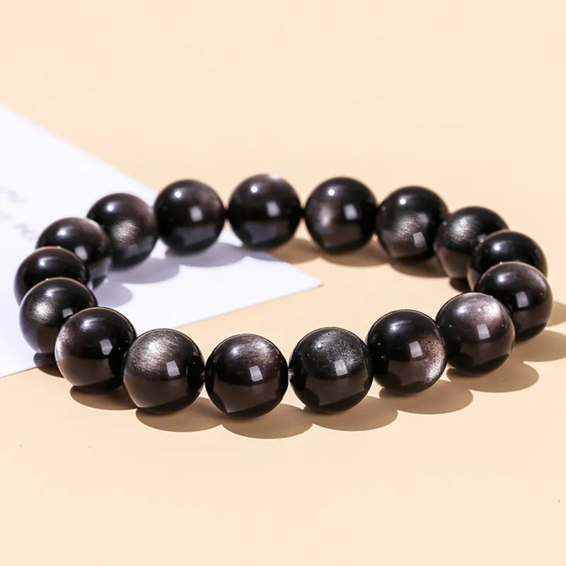 Seven Little Craftsmen Obsidian Jade Bracelets Unisex-1