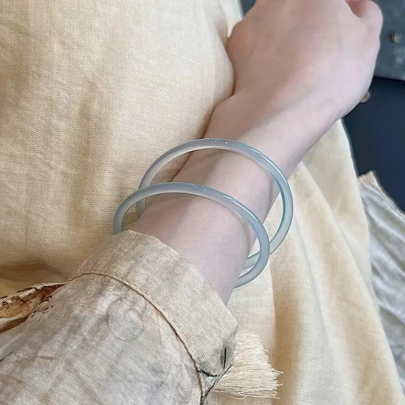 Seven Little Craftsmen Chalcedony Bangles Women's-1