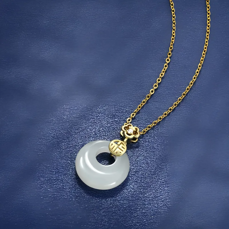Seven Little Craftsmen Chalcedony Jade Necklaces Women's-1
