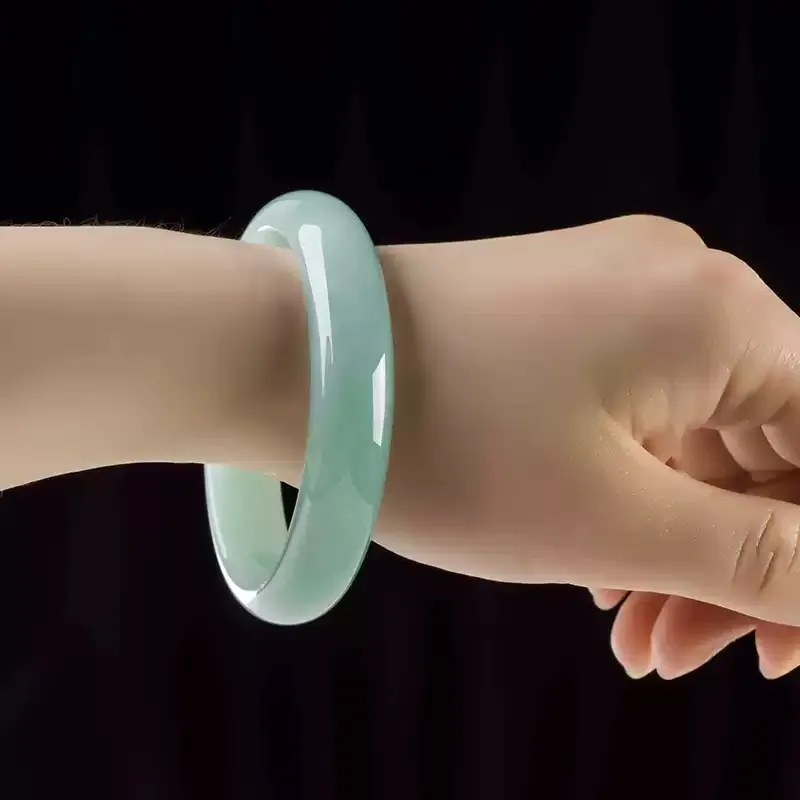 Seven Little Craftsmen Glutinous Jade Jadeite Bangles Women's-1
