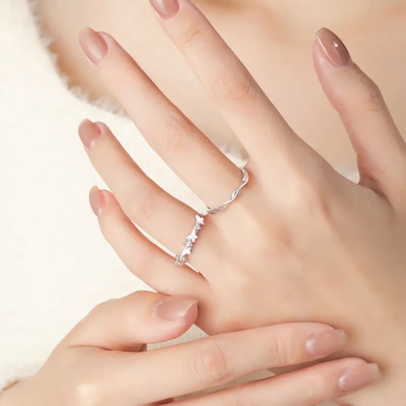 Seven Little Craftsmen 925 Sterling Silver Rings Unisex-3