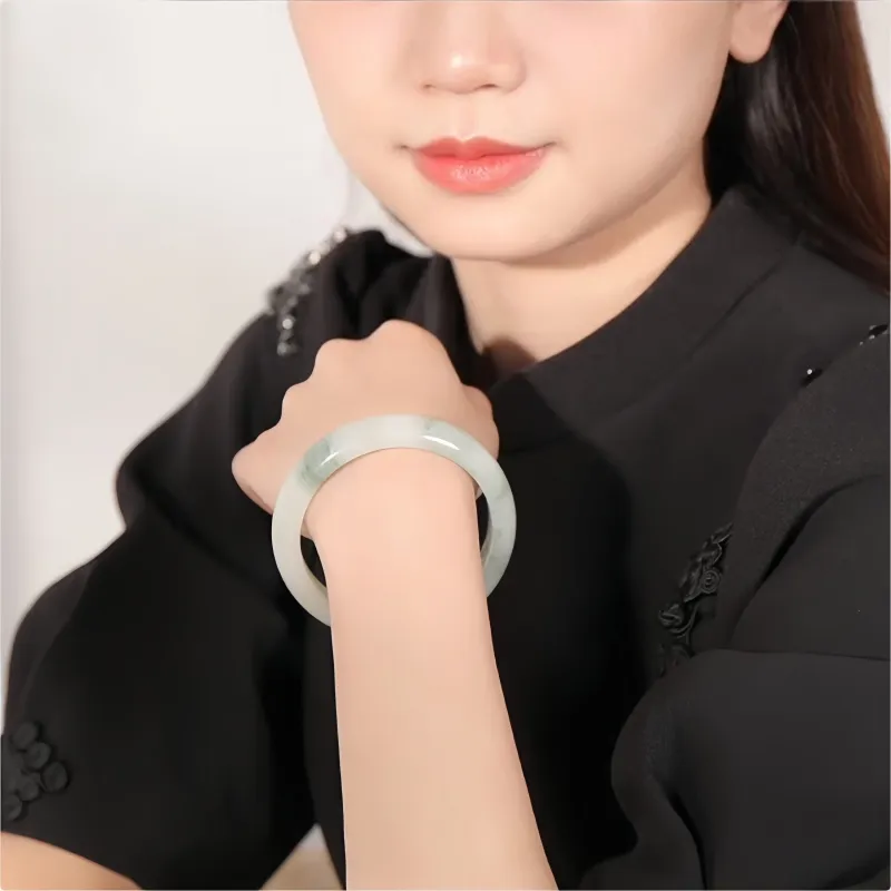 Seven Little Craftsmen Chalcedony Jade Bangles Women's-1