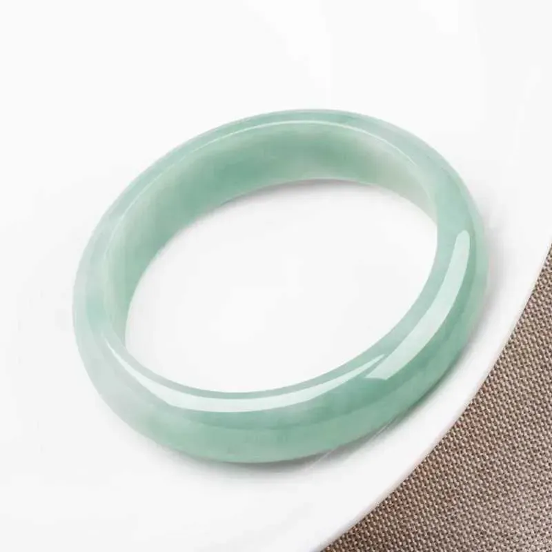Seven Little Craftsmen Glutinous Jade Jadeite Bangles Unisex-3