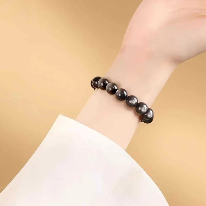 Seven Little Craftsmen Obsidian Jade Bracelets Unisex-3
