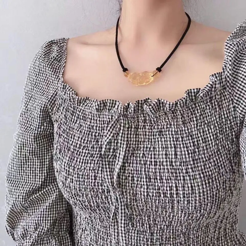 Seven Little Craftsmen Crystal Jade Necklaces Unisex-2