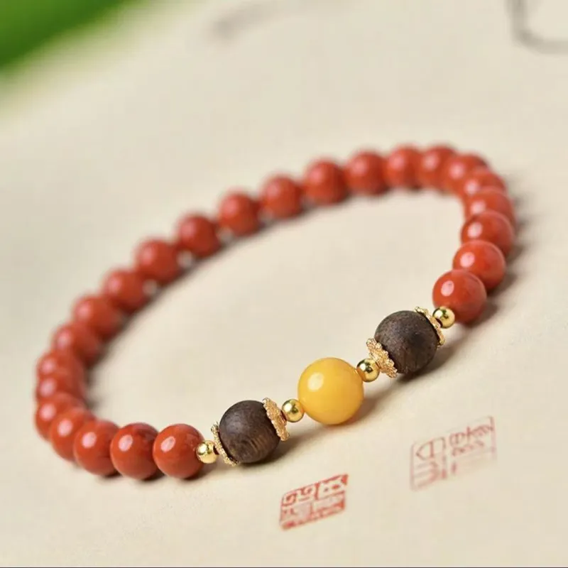 Seven Little Craftsmen Southern Red Agate Bracelets Unisex-4