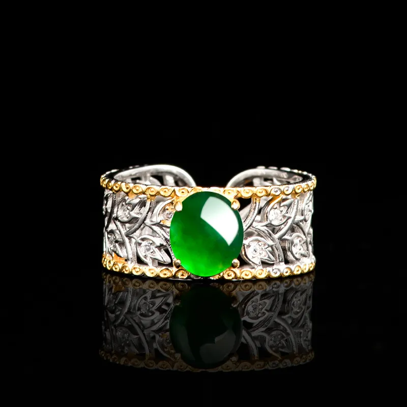 Seven Little Craftsmen Glutinous Jade Rings Unisex-2