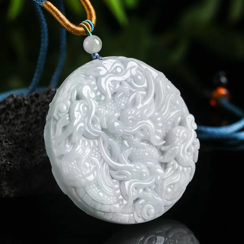 Seven Little Craftsmen Bean Type Jadeite Pendants Unisex-11