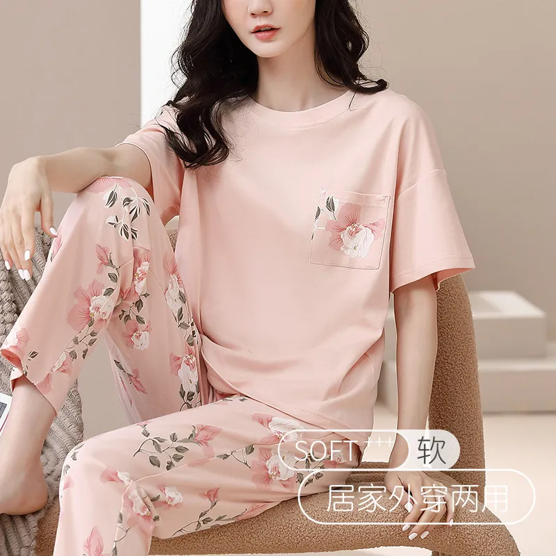 Aidai Pajama Set Women's Cinnamon Powders-2