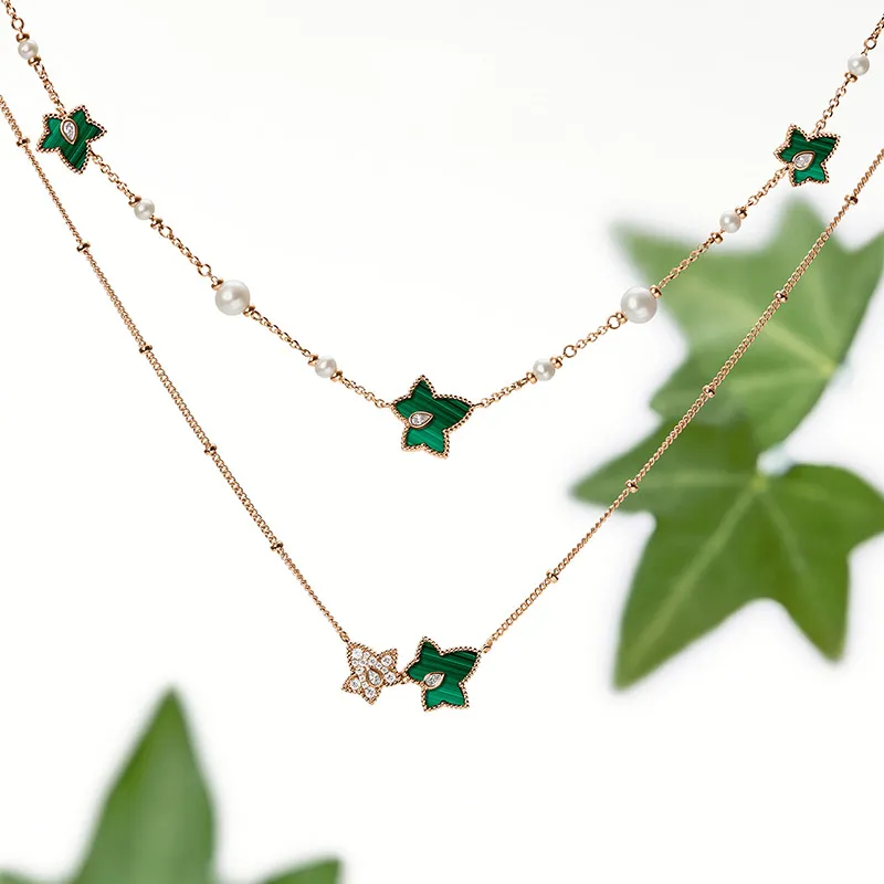 Lola Rose Malachite Necklaces Women's Green White-3
