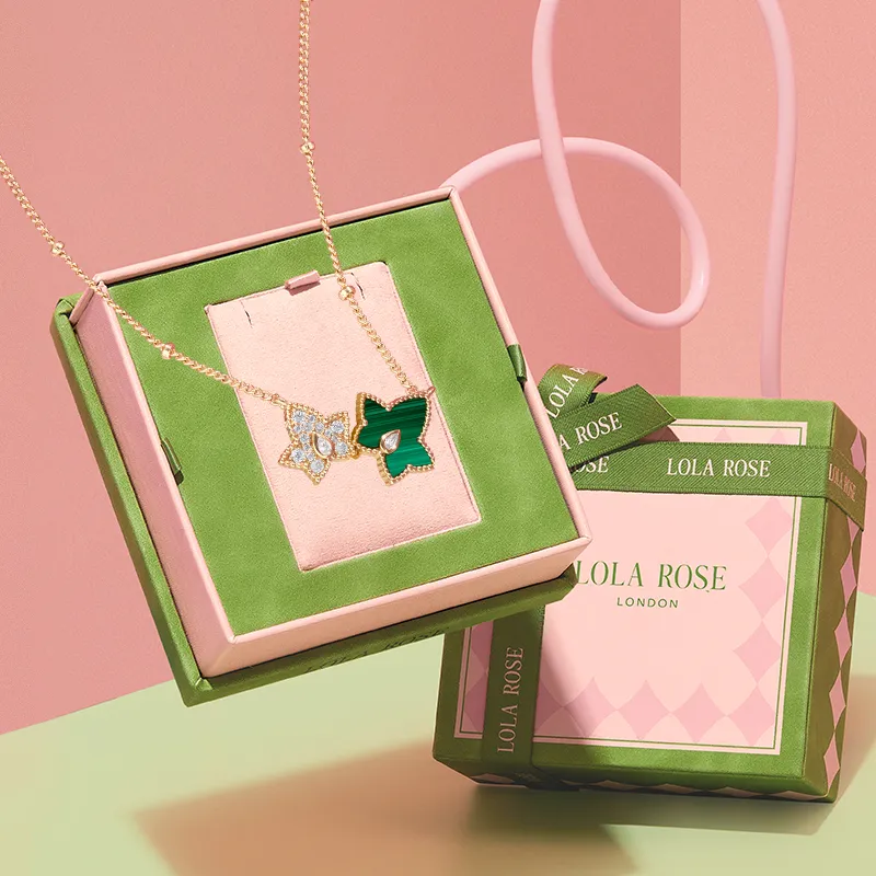 Lola Rose Malachite Necklaces Women's Green White-1