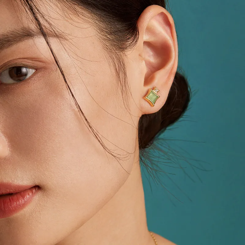 Lola Rose Natural Aventurine Stud Earrings Women's-2
